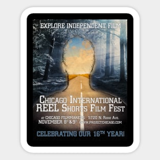 Chicago International REEL Shorts Poster Sticker